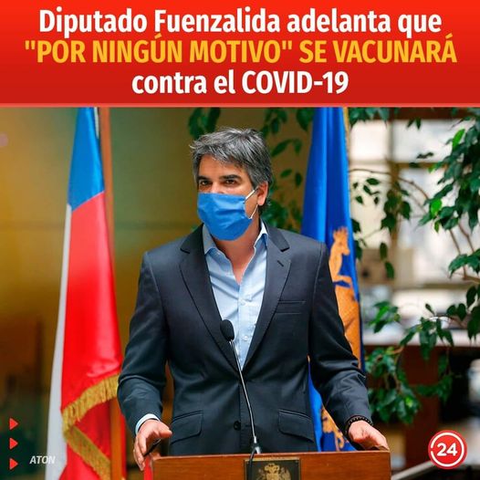 Diputado no vacunará por ningún motivo contra el COVID19